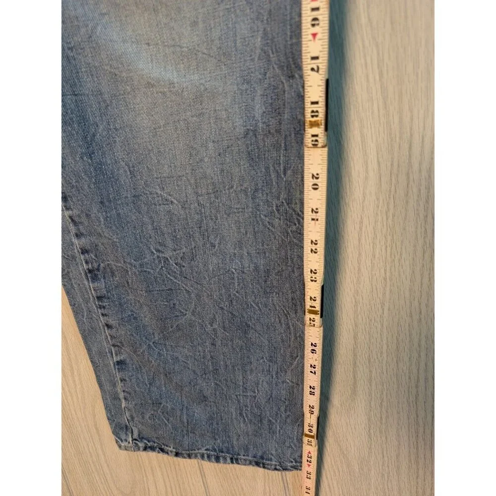 Helix N56 Mens Jeans 32x34 Blue Medium Wash Slim Boot Straight Loose Fade Denim